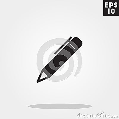 Pen icon in trendy flat style isolated on grey background. Pen symbol for your design, logo, UI. Vector illustration, EPS10. Stock Photo