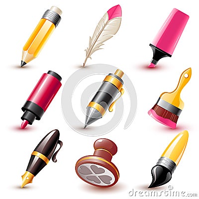 Pen icons Vector Illustration