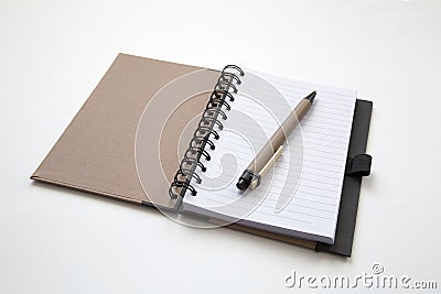 Pen and notebook Stock Photo