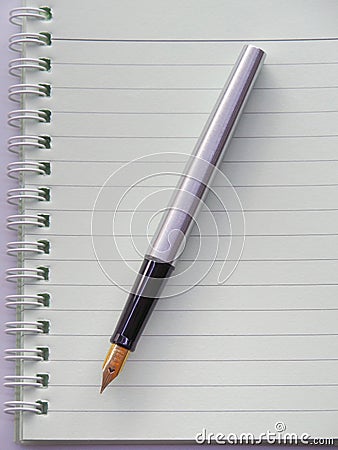 Pen and notebook Stock Photo