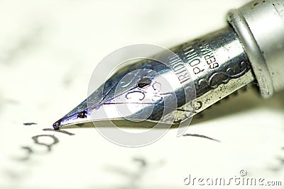 Pen on paper Stock Photo