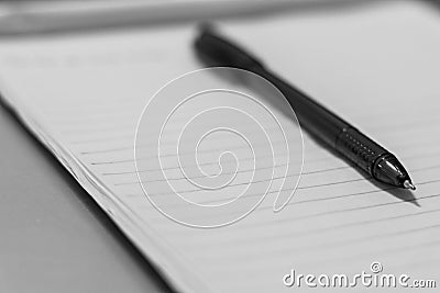 Pen and paper Stock Photo