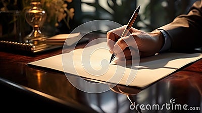 pen and paper: a world of words and ideas Stock Photo