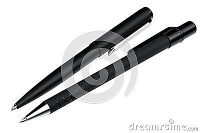 Pen and pencil, hyper DoF Stock Photo