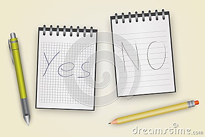 Pen Pencil Notepad Vector Illustration