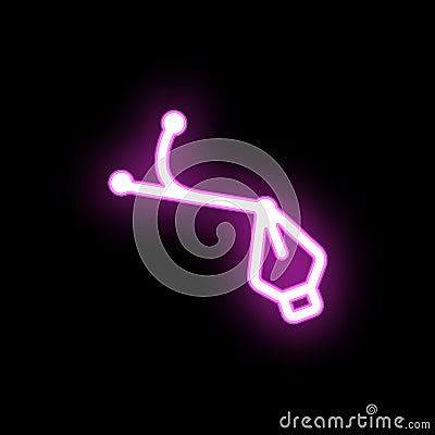 Pen tool creative neon icon. Simple thin line, outline vector of mix icons for ui and ux, website or mobile application Stock Photo