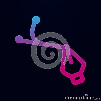 Pen tool creative nolan icon. Simple thin line, outline vector of Mix icons for ui and ux, website or mobile application Stock Photo