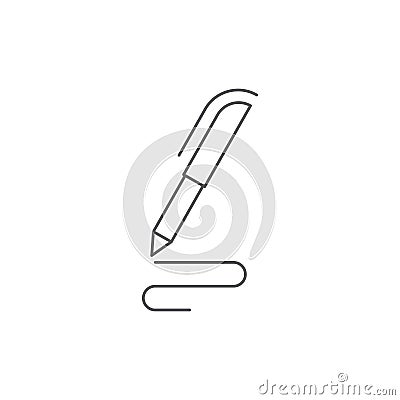 Pen, write vector icon isolated on white background Vector Illustration