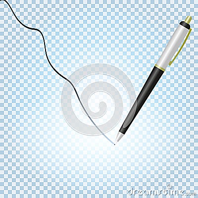 Pen writing Vector Illustration