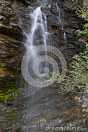 Pena Branca river waterfall in Folgoso do Courel, Lugo, Spain Stock Photo