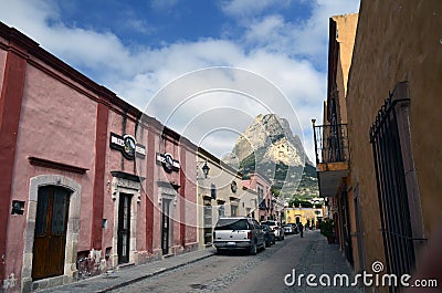 Pena de Bernal colonial town Querétaro Editorial Stock Photo