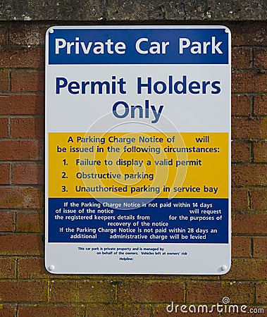 Penalties for car parking. Stock Photo