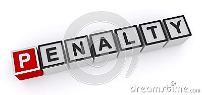 Penalty word block Stock Photo