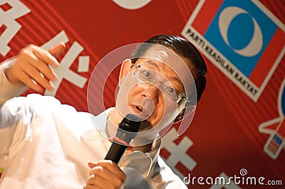 Penang chief minister Lim Guan Eng Editorial Stock Photo