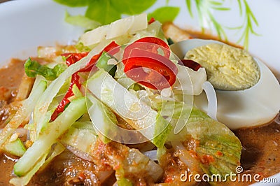 Penang Laksa - Spicy Malaysia Dish Stock Photo