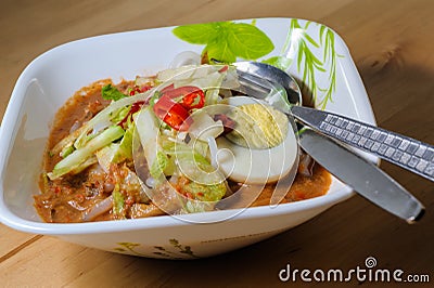 Penang Laksa - Spicy Malaysia Dish Stock Photo