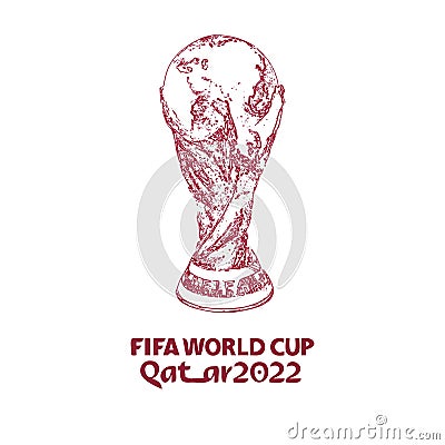 Penang, Malaysia - November 10, 2022. FIFA World Cup Qatar 2022 logo vector. Vector Illustration