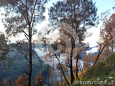Penanjakan Point View of Bromo Tengger Semeru National Park of East Java Province, Indonesia Stock Photo