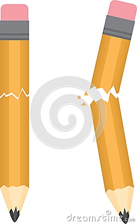 Pencil Broken Vector Illustration