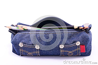 Pencil case Stock Photo