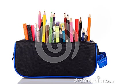 Pencil case Stock Photo