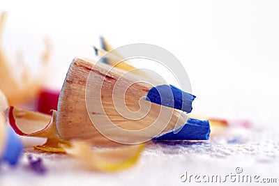 Pencil Crayon Shavings Stock Photo