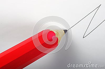 Pencil drawing line. Stock Photo