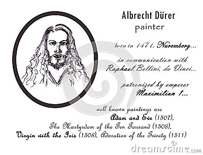 albrecht durer biography sketch Cartoon Illustration