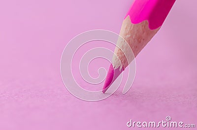 Pencil draws on a colored surface Stock Photo