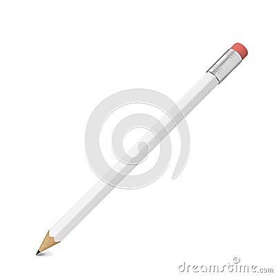 Pencil with eraser Cartoon Illustration