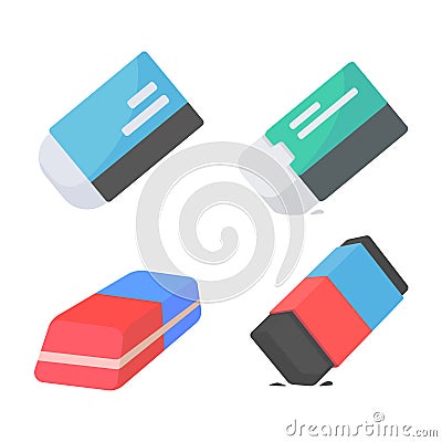 pencil eraser school supplies welcome school for children Vector Illustration