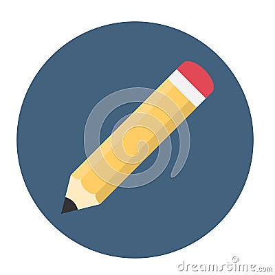 Pencil flat icon Vector Illustration
