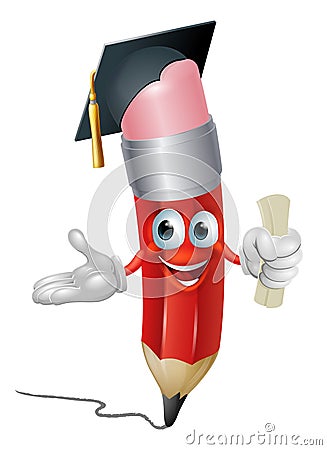 Pencil graduate education concept Vector Illustration