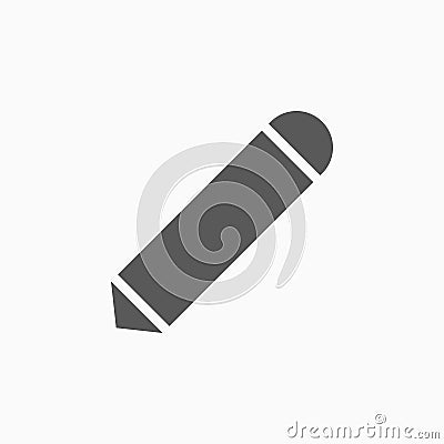 Pencil icon, write, pen, plot, trace, describe Vector Illustration