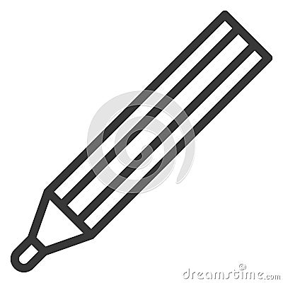 Pencil icon. Drawing tool black line symbol Vector Illustration