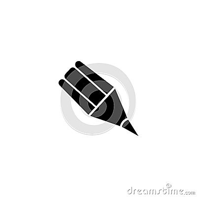 Pencil icon. List edit symbol Vector Illustration