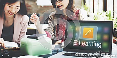 Pencil Icon Online Education Learning Graphic Concept Stock Photo