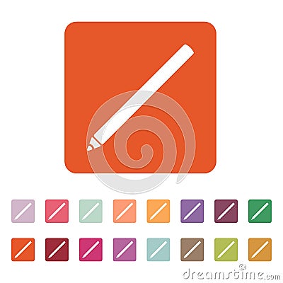 The pencil icon. Pen symbol. Flat Vector Vector Illustration