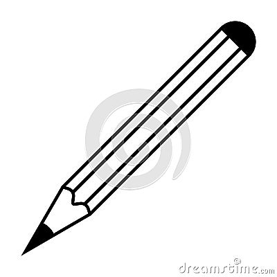 Pencil icon simple design, vector pencil icon sign taking notes writing on paper Vector Illustration