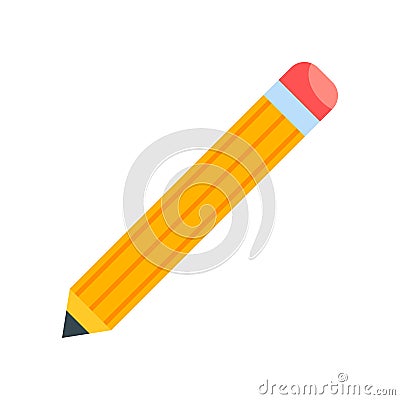 Pencil icon on white background Vector Illustration