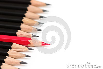 Pencil Leadership Stock Photo