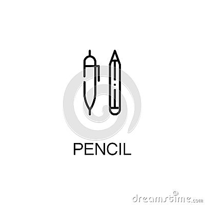 Pencil line icon Vector Illustration