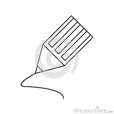 Pencil object and school tool design Cartoon Illustration