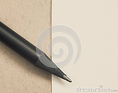 Pencil and Paper Stock Photo