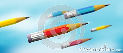 pencil power Stock Photo