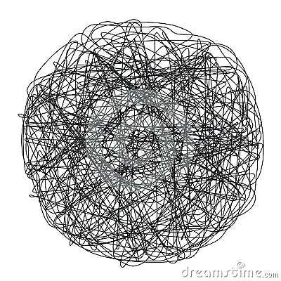 Pencil Scribble Circle Vector Illustration