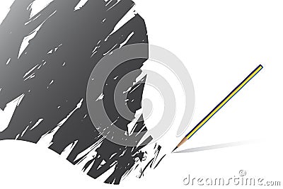 Pencil scribble on paper Vector Illustration