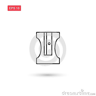 Pencil sharpener icon vector isolated 2 Vector Illustration