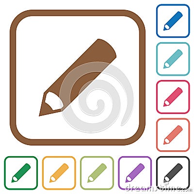 Pencil simple icons Stock Photo