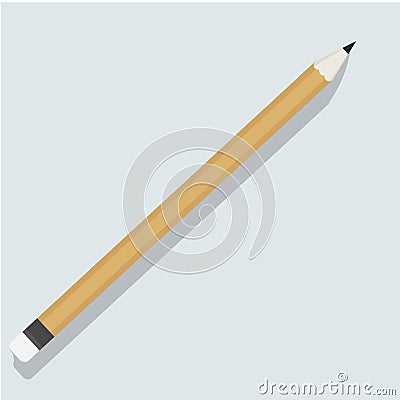 Pencil stationery object icon vector illustration Concept Vector Illustration